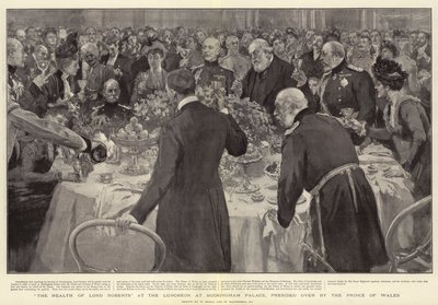Zdrowie Lorda Robertsa na obiedzie w Pałacu Buckingham, któremu przewodniczył Książę Walii autorstwa William Small