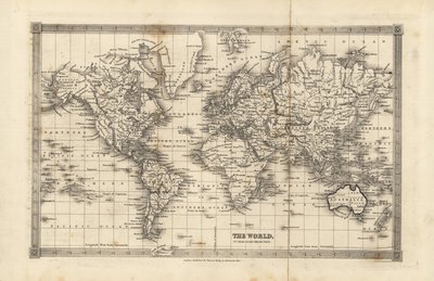 Mapa świata autorstwa William Smellie