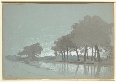 Scena nad kanałem w pobliżu Brugii, Belgia autorstwa William Stanley Haseltine