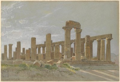 Girgenti (Świątynia Junony Lacinii w Agrigentum) autorstwa William Stanley Haseltine
