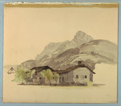Studium krajobrazu, Brunnen, Szwajcaria autorstwa William Stanley Haseltine