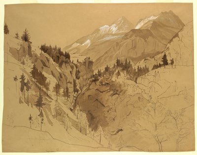 Studium krajobrazu, Meiringen, Szwajcaria autorstwa William Stanley Haseltine