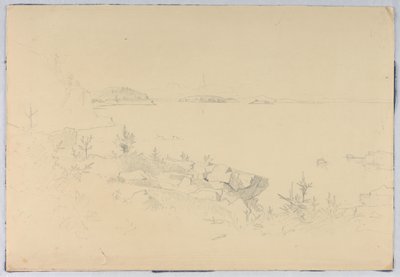 Studium pejzażu morskiego. Wyspy Jeżozwierzy, Bar Harbor, ME autorstwa William Stanley Haseltine