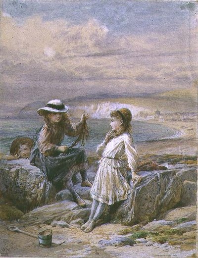 Dwie dziewczyny i chłopiec z wodorostami autorstwa William Stephen Coleman