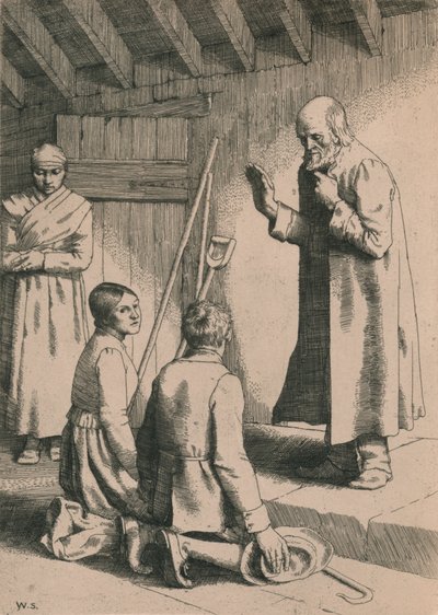 Małżeństwo Miłosierdzia i Mateusza, ok. 1916 r. autorstwa William Strang