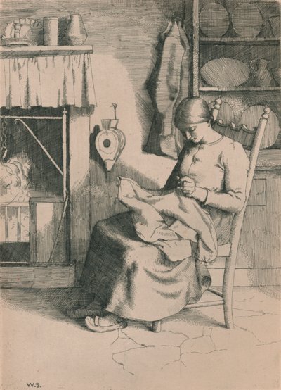 Miłosierdzie w jej pracy, c1916 autorstwa William Strang