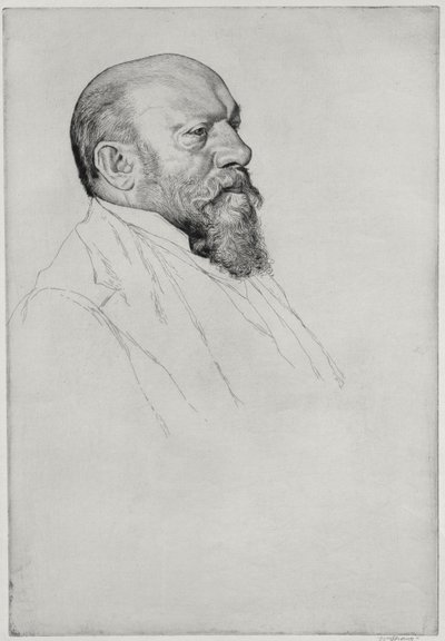 Portret Hansa Richtera (1843-1916), węgierskiego dyrygenta autorstwa William Strang