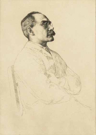 Portret Rudyarda Kiplinga 1865-1936. autorstwa William Strang