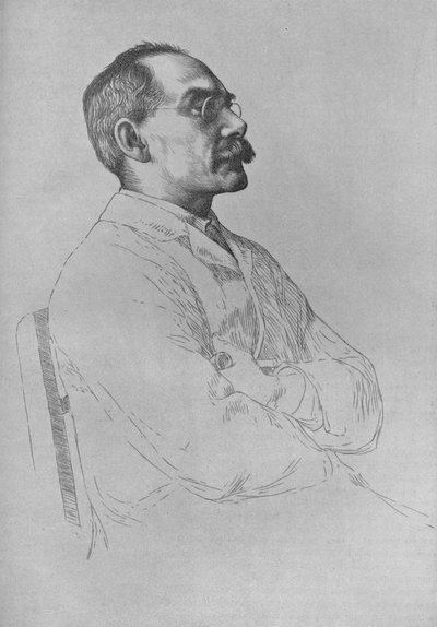 Portret Rudyarda Kiplinga, 1898, 1906 autorstwa William Strang