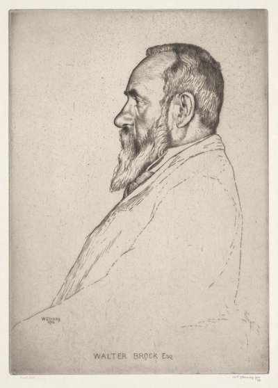 Portret Waltera Brocka autorstwa William Strang