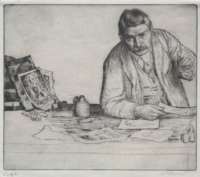 Autoportret - Etcher, 1897. autorstwa William Strang