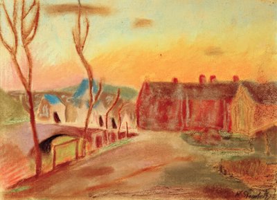 Dorfweg in Rosa autorstwa William Straube