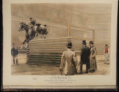 Skok wzwyż, National Horse Show Association, Nowy Jork 1892, Wiązanie transportowe Maud na wysokości 6 stóp i 1 cala autorstwa William Sullivant Vanderbilt Allen