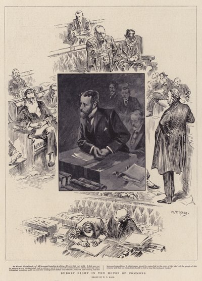 Budżetowa noc w Izbie Gmin autorstwa William T. Maud