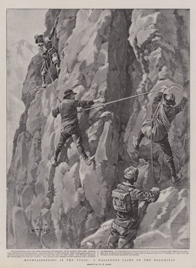 Alpinizm w Tyrolu, niebezpieczna wspinaczka w Dolomitach autorstwa William T. Maud