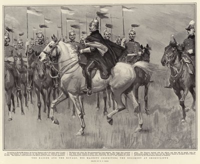 Kaiser and the Royals, Jego Wysokość przeprowadza inspekcję pułku w Shorncliffe autorstwa William T. Maud