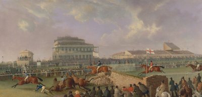 Liverpool i National Steeplechase w Aintree, 1843 autorstwa William Tasker