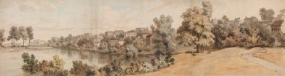 Włoski krajobraz rzeczny, 1750-60. autorstwa William Taverner