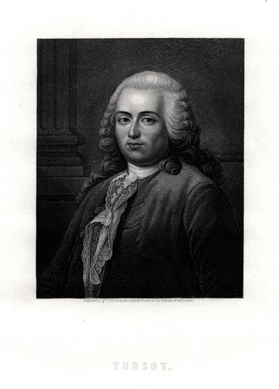 Turgot, francuski mąż stanu i ekonomista, XIX w. autorstwa William Thomas Fry