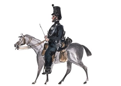„Dr S z Brygady Strzelców na linii marca”   (rysunek) autorstwa William Thomas Markham
