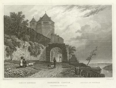 Zamek Rheineck autorstwa William Tombleson