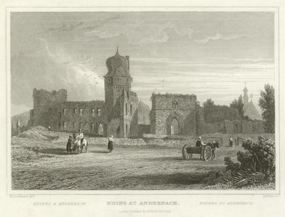 Ruiny w Andernach autorstwa William Tombleson