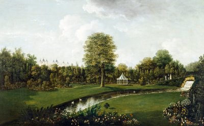 Widok z Tea Bridge (olej na płótnie) autorstwa William Tomkins