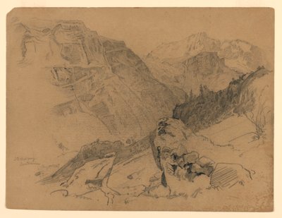 Krajobraz, Steckelberg, Szwajcaria autorstwa William Trost Richards