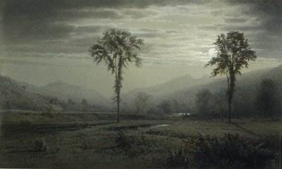 Światło księżyca na Mount Lafayette, New Hampshire, 1873. autorstwa William Trost Richards