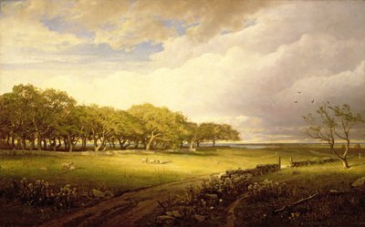 Stary sad w Newport autorstwa William Trost Richards