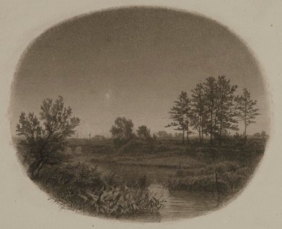 Krajobraz rzeczny z gwiazdą wieczorną autorstwa William Trost Richards