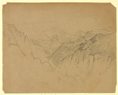 Studium krajobrazu, Lauterbrunnen, Szwajcaria autorstwa William Trost Richards
