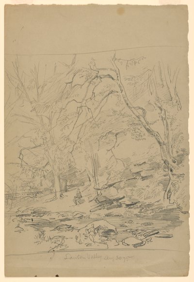 Studium krajobrazu, Lawton Valley, RI autorstwa William Trost Richards