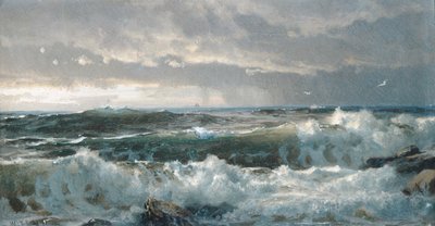 Przybój na skałach autorstwa William Trost Richards