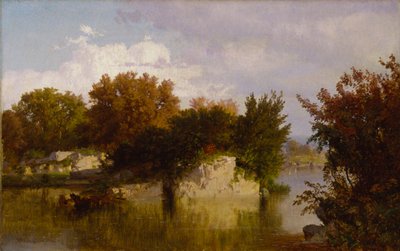 Drzewa wzdłuż strumienia jesienią 1861 r. autorstwa William Trost Richards