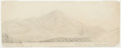 Whiteface Mountain, 1855 (grafit na papierze płowożółtym) autorstwa William Trost Richards
