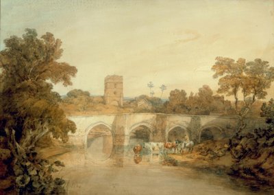 Bromfield nad rzeką Onny, niedaleko Ludlow, Shropshire autorstwa Joseph Mallord William Turner