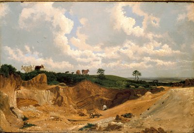 Żwirownia na wzgórzu Shotover, niedaleko Oksfordu, ok. 1818 r. autorstwa Joseph Mallord William Turner