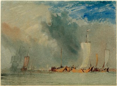 W pobliżu Nantes: barki Loire w podmuchach wiatru autorstwa Joseph Mallord William Turner