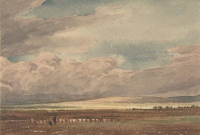 Równina Salisbury ze starym Sarum w oddali, Wiltshire, 1810-62. autorstwa Joseph Mallord William Turner