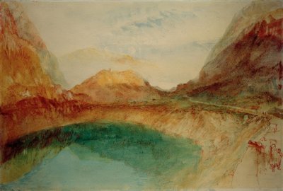 Jezioro w szwajcarskich górach autorstwa Joseph Mallord William Turner