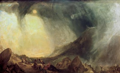 Burza śnieżna: Hannibal i jego armia przekraczają Alpy autorstwa Joseph Mallord William Turner