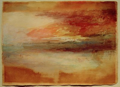 Zachód słońca na wybrzeżu w pobliżu Margate (?) autorstwa Joseph Mallord William Turner