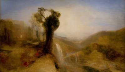 Południowy krajobraz z akweduktem i wodospadem autorstwa Joseph Mallord William Turner