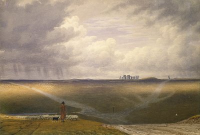 Stonehenge – deszczowy dzień, początek XIX wieku autorstwa Joseph Mallord William Turner