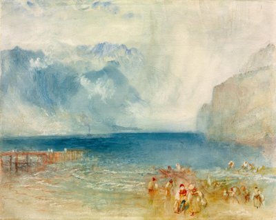 Pierwszy parowiec na Jeziorze Czterech Kantonów autorstwa Joseph Mallord William Turner