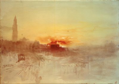 Wenecja o wschodzie słońca z Hotelu Europa, z Campanile autorstwa Joseph Mallord William Turner