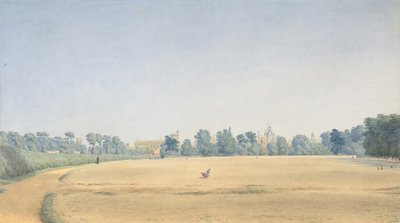 Widok na Park Uniwersytecki w kierunku New College w Oksfordzie, po 1825 r. autorstwa Joseph Mallord William Turner