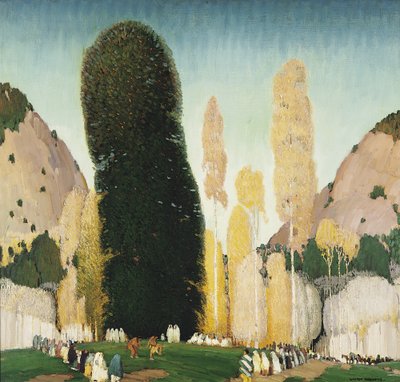 Ceremonia górska, ok. 1930 (olej na płótnie) autorstwa William Victor Higgins