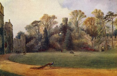 Zamek Warwick: Góra Ethelfleda (kolor lito) autorstwa William W. Quatremain